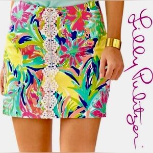 Lilly Pulitzer Women’s Rhea Mini Skirt Skort in Casa Banana Tropical Print Sz:10